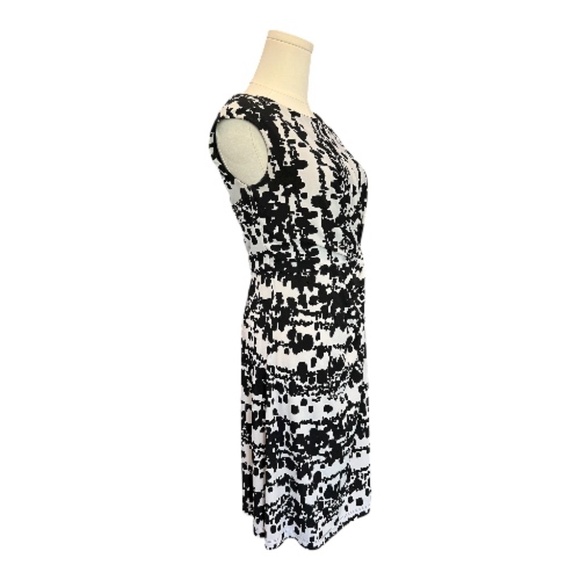 ๐ค๐ค EUC 212 COLLECTION Black & White Print Faux Wrap Dress | Sz XS - Picture 3 of 7